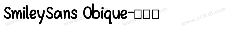 SmileySans Obique字体转换